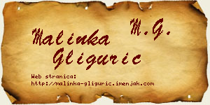 Malinka Gligurić vizit kartica